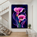Quadro Decorativo Flores - Flores Copo de Leite Tons Lilás