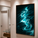 Quadro Decorativo Abstrato Correnteza Noturna