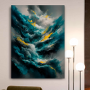 Quadro Decorativo Abstrato Tempestade de Energias