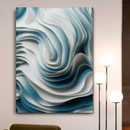 Quadro Decorativo Abstrato Vendaval Azul