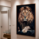 Quadro Decorativo de Leão - Retrato Frontal