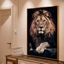 Quadro Decorativo de Leão - Retrato Frontal
