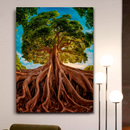 Quadro Decorativo Árvore - Raízes da Vida
