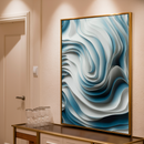 Quadro Decorativo Abstrato Vendaval Azul