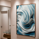 Quadro Decorativo Abstrato Vendaval Azul