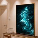 Quadro Decorativo Abstrato Correnteza Noturna