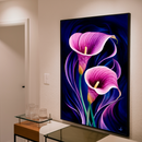 Quadro Decorativo Flores - Flores Copo de Leite Tons Lilás