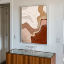 Quadro Decorativo Abstrato Marés de Marrom