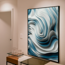 Quadro Decorativo Abstrato Vendaval Azul