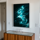 Quadro Decorativo Abstrato Correnteza Noturna