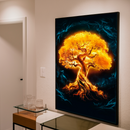 Quadro Decorativo Árvore da Vida - Aurora Dourada