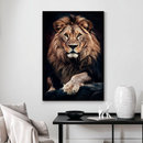 Quadro Decorativo de Leão - Retrato Frontal
