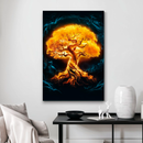 Quadro Decorativo Árvore da Vida - Aurora Dourada