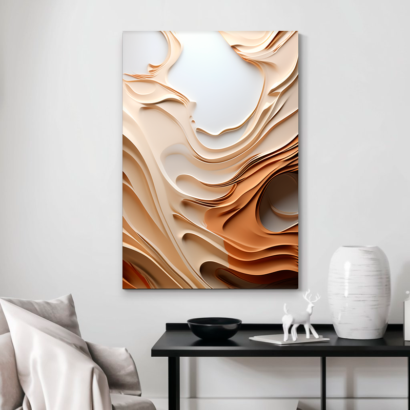 Quadro Decorativo Abstrato Ondas do Deserto