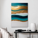 Quadro Decorativo Abstrato Marés Douradas