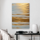 Quadro Decorativo Abstrato Ondas Douradas