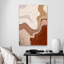 Quadro Decorativo Abstrato Marés de Marrom