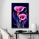 Quadro Decorativo Flores - Flores Copo de Leite Tons Lilás