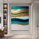 Quadro Decorativo Abstrato Marés Douradas