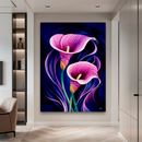 Quadro Decorativo Flores - Flores Copo de Leite Tons Lilás