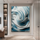 Quadro Decorativo Abstrato Vendaval Azul