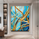 Quadro Decorativo Abstrato Tramas de Sol e Mar