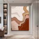 Quadro Decorativo Abstrato Marés de Marrom