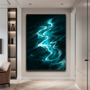 Quadro Decorativo Abstrato Correnteza Noturna