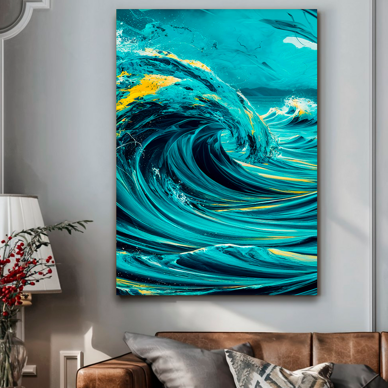 Quadro Decorativo Abstrato Drop Mar