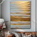 Quadro Decorativo Abstrato Ondas Douradas