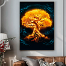 Quadro Decorativo Árvore da Vida - Aurora Dourada