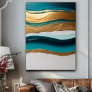 Quadro Decorativo Abstrato Marés Douradas