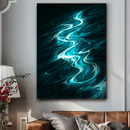 Quadro Decorativo Abstrato Correnteza Noturna