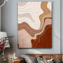 Quadro Decorativo Abstrato Marés de Marrom