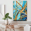 Quadro Decorativo Abstrato Tramas de Sol e Mar