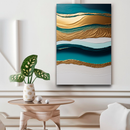 Quadro Decorativo Abstrato Marés Douradas