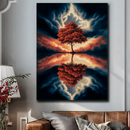 Quadro Decorativo Árvore da Vida - Espelho do Céu Ardente