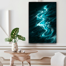 Quadro Decorativo Abstrato Correnteza Noturna