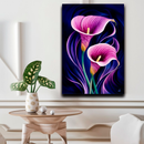 Quadro Decorativo Flores - Flores Copo de Leite Tons Lilás