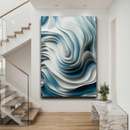 Quadro Decorativo Abstrato Vendaval Azul