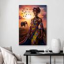 Quadro Decorativo Mulher - Bela Africana ao Entardecer