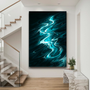 Quadro Decorativo Abstrato Correnteza Noturna