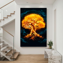 Quadro Decorativo Árvore da Vida - Aurora Dourada