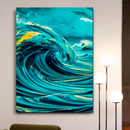 Quadro Decorativo Abstrato Drop Mar