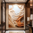 Quadro Decorativo Abstrato Ondas do Deserto