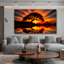 Quadro Decorativo Árvore - Ouro do Pôr do Sol