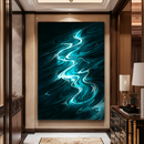 Quadro Decorativo Abstrato Correnteza Noturna