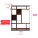 Estante Moderna Estilo Industrial Book