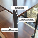 Estante Home para TV Moderna Estilo Industrial Melodic 260x40x220 Cor mdf Castanho Castanho