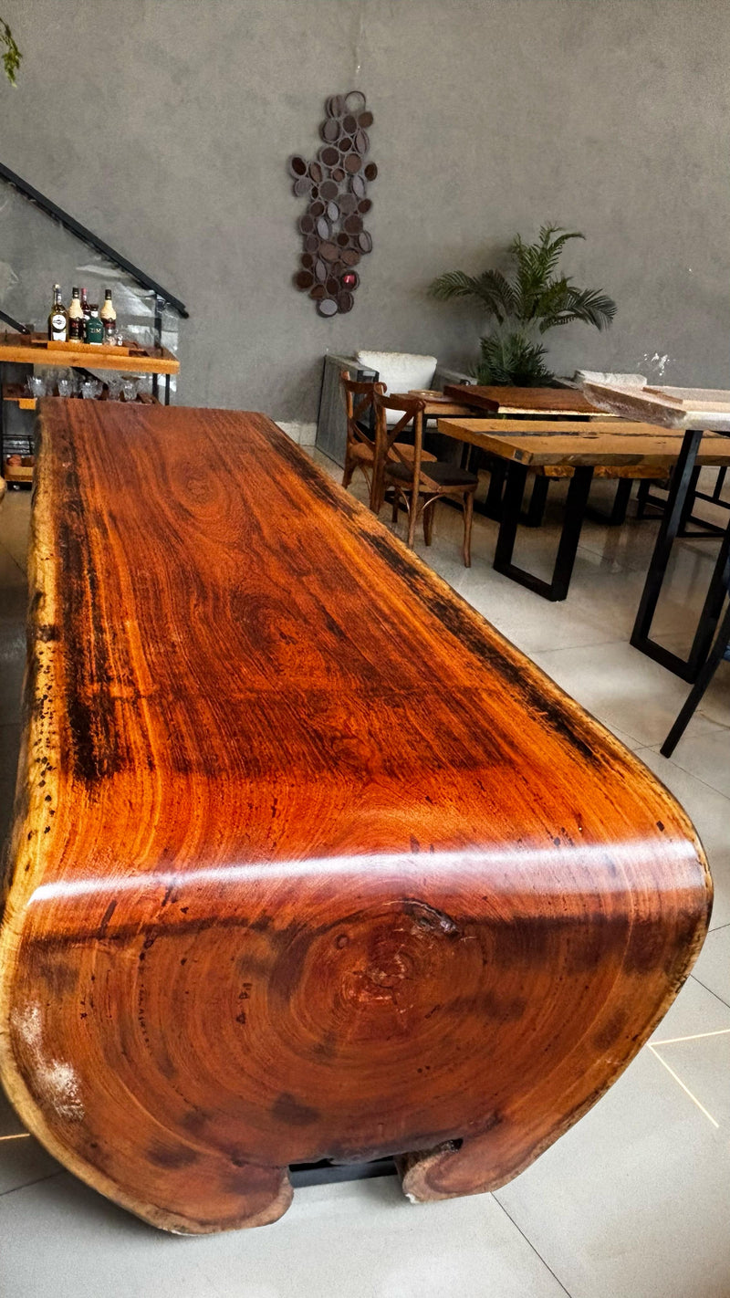 Mesa Madeira Maciça - Cascata (3,29x0,98-1,03m)